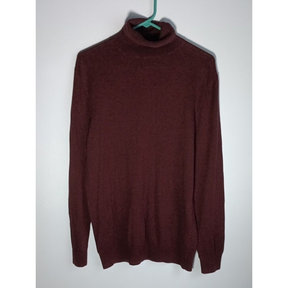 Men's Burgundy Turtleneck Sweater